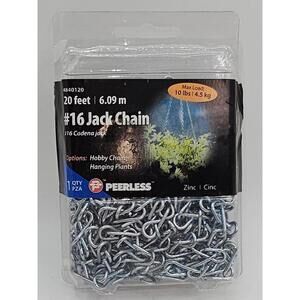 #16 Jack Chain 20 Feet Zinc Coated for Hanging Plants